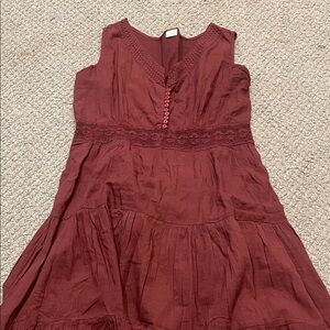 Chic Burgundy Sleeveless Dress